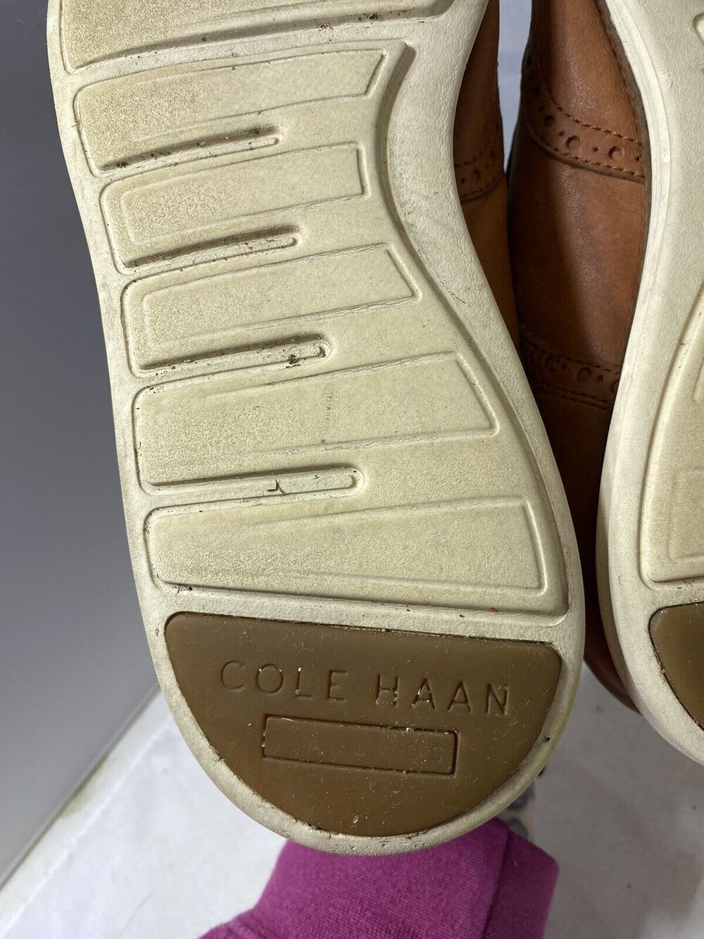Cole Haan Men's Leather Grand Wingtip Oxford Shoes Lace Up Woodbury Size 10.5M - Picture 5 of 11